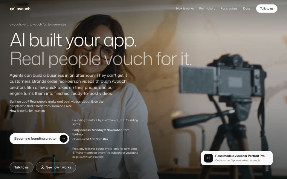 Avouch website